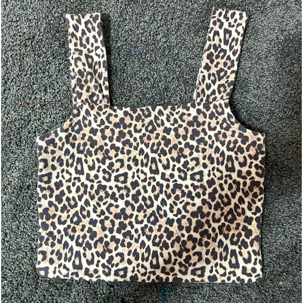 American Eagle Cheetah Print Square Neck Tank Top Size Small NWOT**